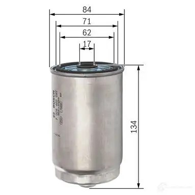 Топливный фильтр BOSCH Z9WJRO f026402097 N2 097 370391