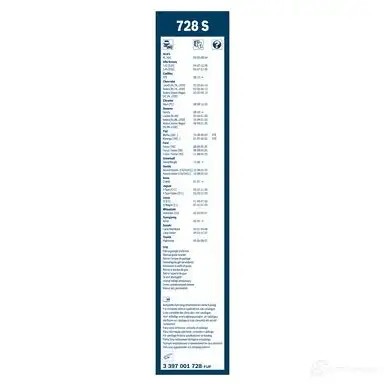 Щетка стеклоочистителя BOSCH 3397001728 728 S 8RAS88I 360379