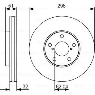 Тормозной диск Bosch BD1755 E1 90R-02C0349/0278 340333 0 986 479 R20