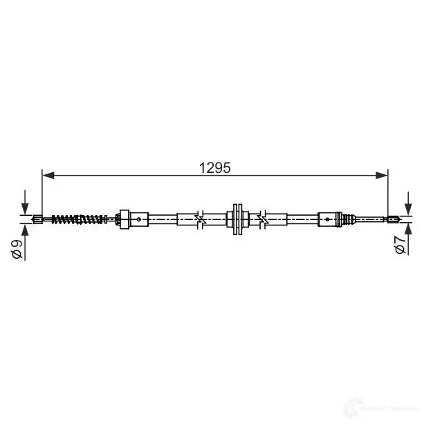 Трос ручника, стояночного тормоза BOSCH AWWELC BC 2558 355567 1987482558