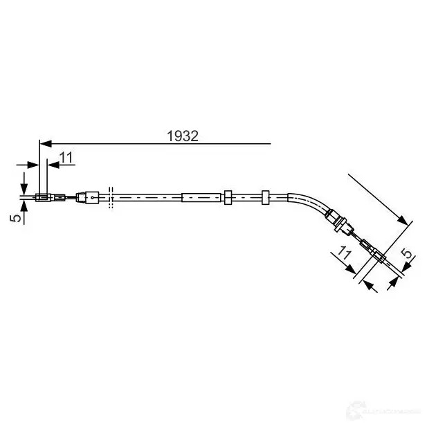 Трос ручника, стояночного тормоза BOSCH BC68 4 353990 ITJ7L 1987477904