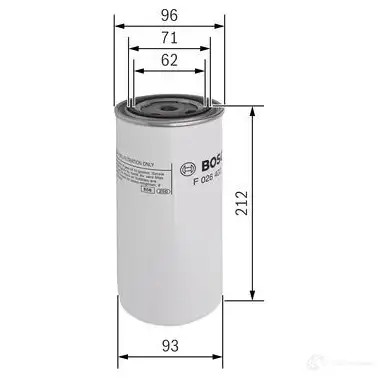 Топливный фильтр BOSCH f026402035 370340 N 2035 N9LT4
