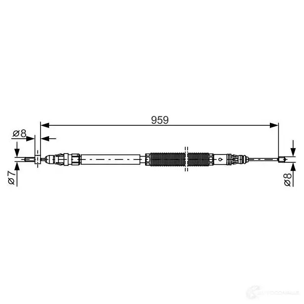 Трос ручника, стояночного тормоза BOSCH 355071 1987482001 TP5ARK BC 895
