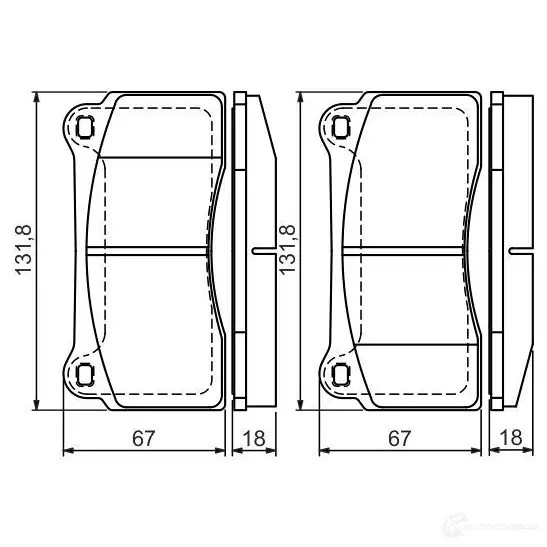 Тормозные колодки, комплект BOSCH 23293 0986494353 342340 7684D810