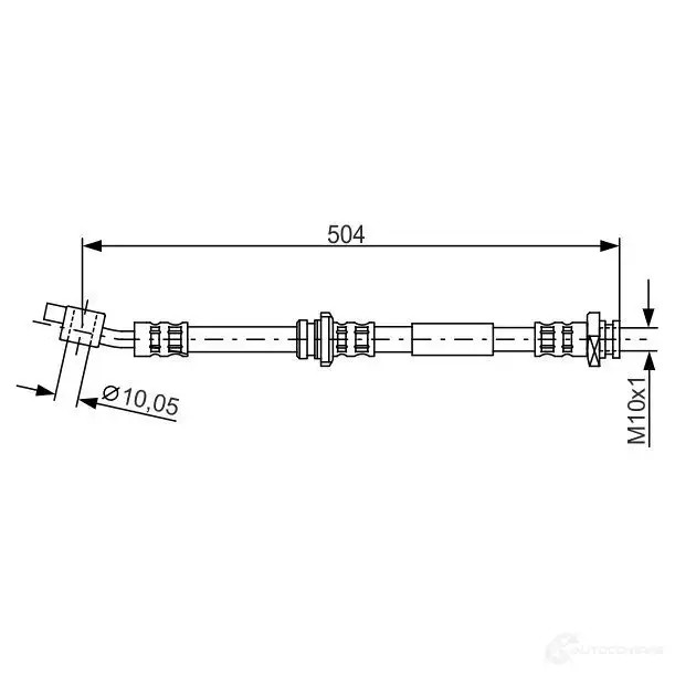 Тормозной шланг BOSCH 353312 BH 638 1987476996 6DU6KXW