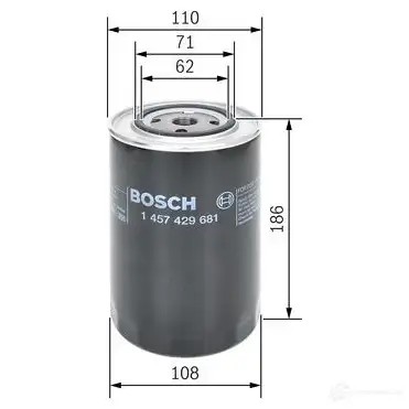 Топливный фильтр BOSCH VD96VR 348841 1457429681 N 9681