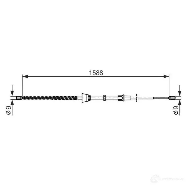 Трос ручника, стояночного тормоза BOSCH 355328 BC1 150 IGW9Y7A 1987482266