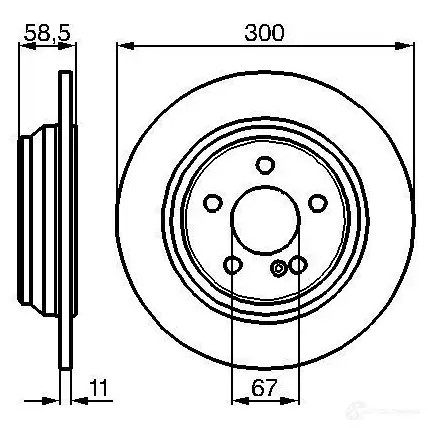 Тормозной диск BOSCH CD1137 338948 BD40 1 0986478472