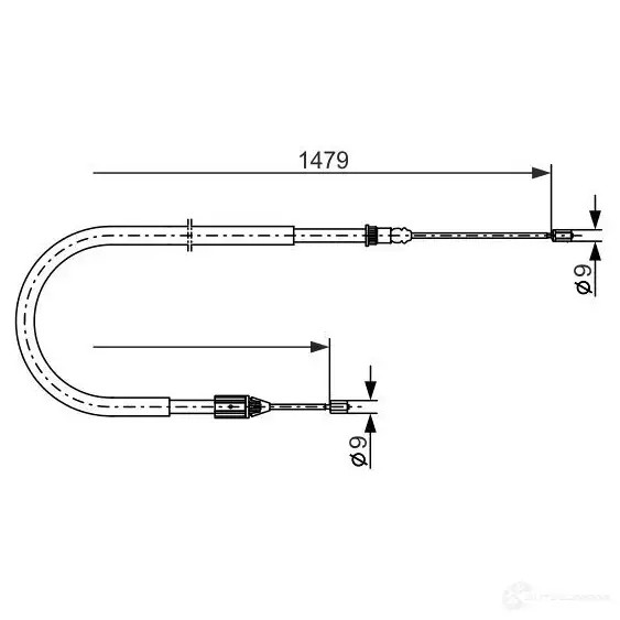 Трос ручника, стояночного тормоза BOSCH CBDWK BC5 09 1987477647 353764