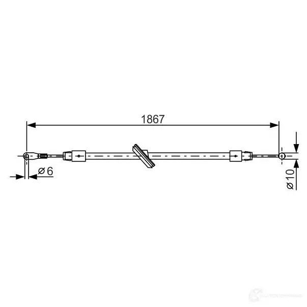 Трос ручника, стояночного тормоза BOSCH BC9 22 TWWF5M 1987482028 355098