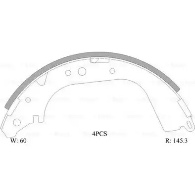 Тормозные колодки, комплект Bosch 1193486546 0 986 AB0 085 B1414 ACBS1 414