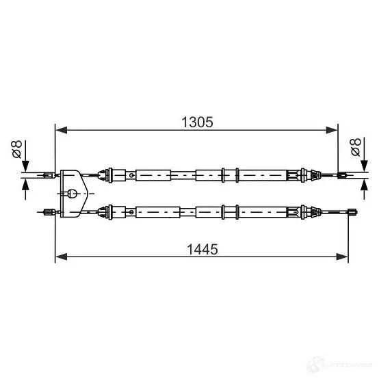 Трос ручника, стояночного тормоза BOSCH 353842 SOF30PY 1987477732 BC5 89