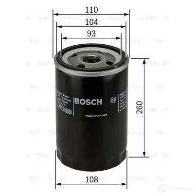 Масляный фильтр BOSCH 329323 0451300003 TTBPKD P 0003