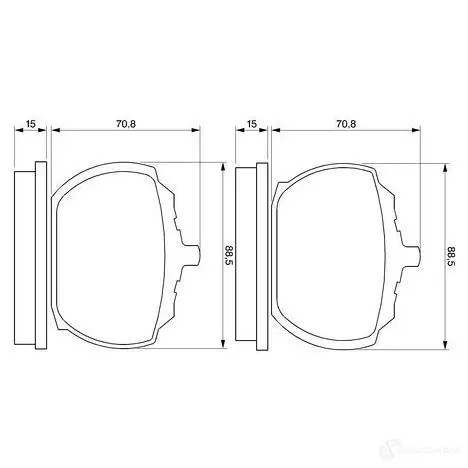 Тормозные колодки, комплект BOSCH 0986463641 20 364 337858 BP640