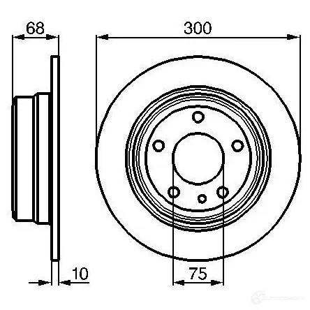 Тормозной диск BOSCH 338856 BD26 6 NCEO3 0986478323