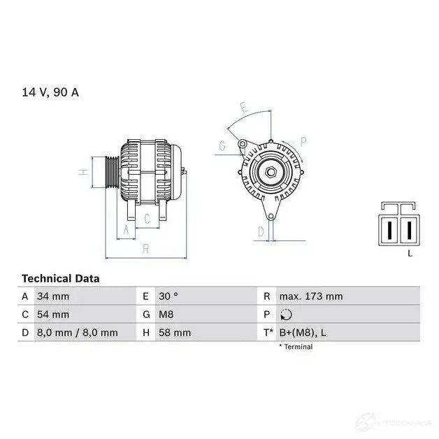 Генератор BOSCH 333168 4 919 0986049191 S0SKCFZ