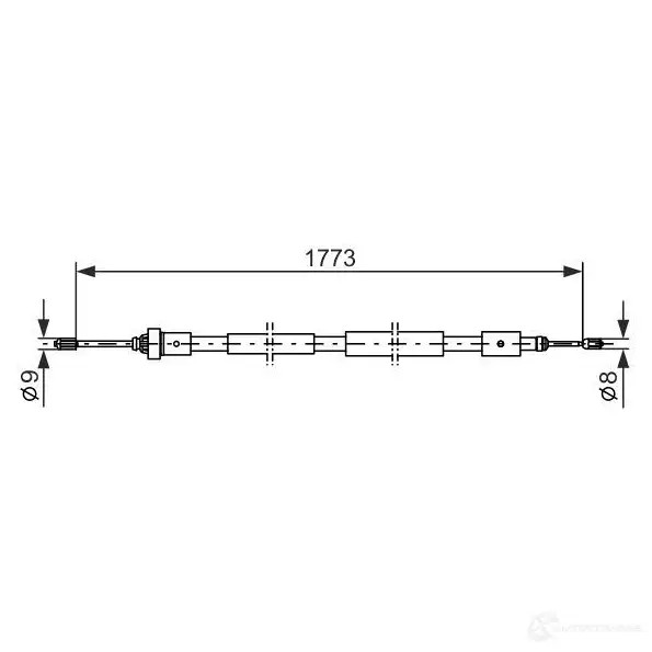 Трос ручника, стояночного тормоза BOSCH XEVZRT 1987477590 353711 BC 452
