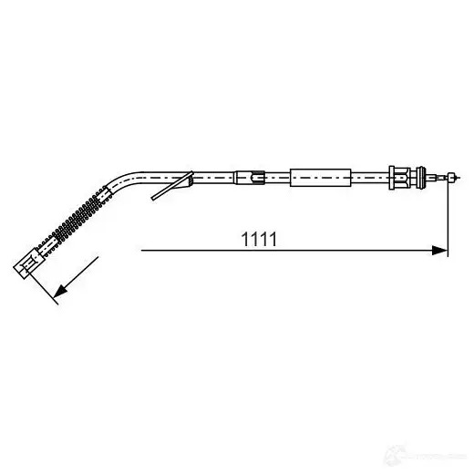 Трос ручника, стояночного тормоза BOSCH B C107 AWAJ5N 353384 1987477126