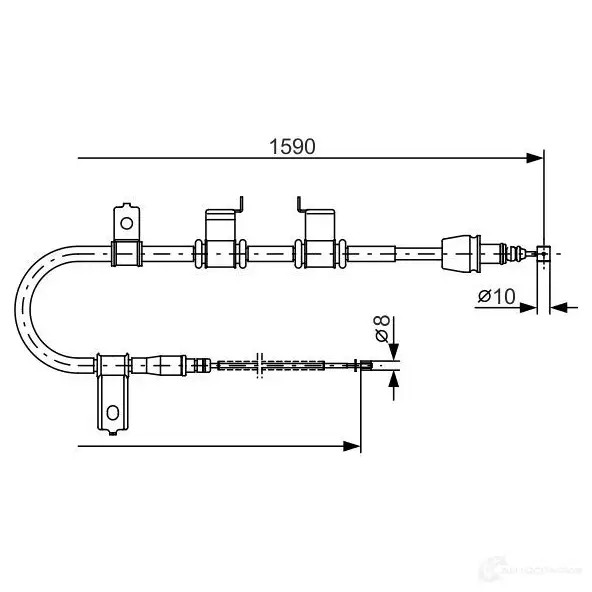 Трос ручника, стояночного тормоза BOSCH BC9 66 1987482072 WMOGJKO 355142