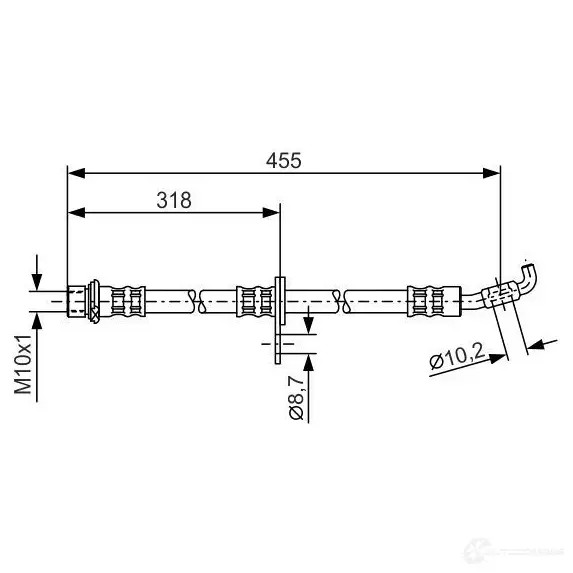 Тормозной шланг BOSCH 1987476727 B7E1KN BH42 0 353117