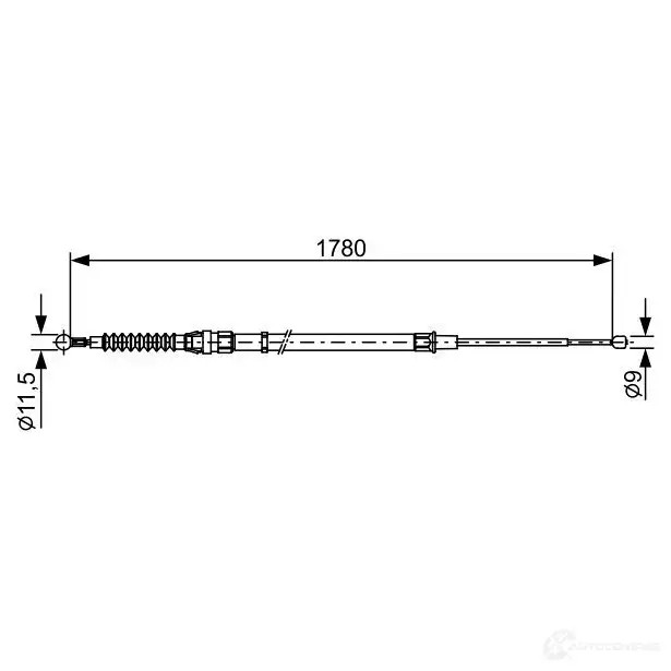 Трос ручника, стояночного тормоза BOSCH BC245 8 1987482458 LIN5AG 355494