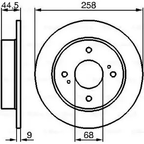 Тормозной диск Bosch BD 229 338829 72BWVWQ 0 986 478 284