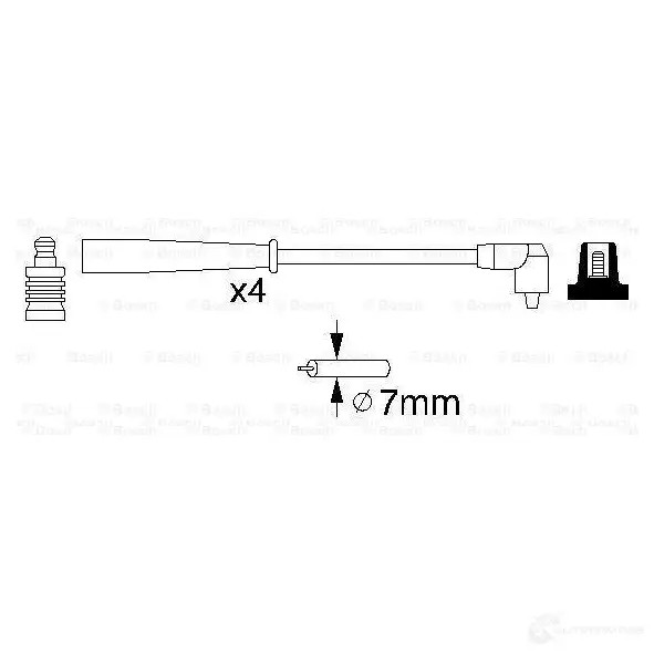 Высоковольтные провода зажигания, комплект BOSCH L8I2OF B 727 335521 0986356727