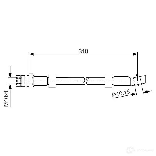 Тормозной шланг BOSCH B H159 HEB1013 1987476464 352909