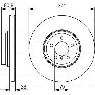 Тормозной диск Bosch 0 986 479 R35 BD177 0 6ZT7AUE 340348