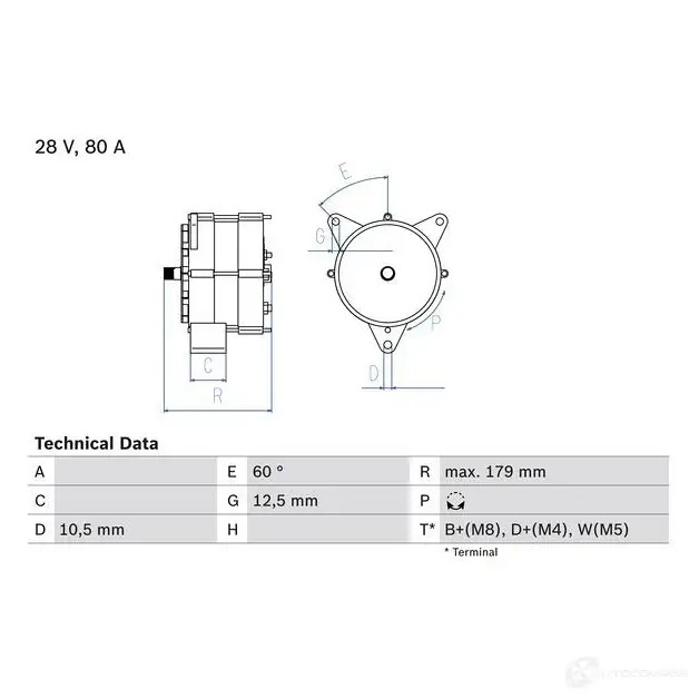 Генератор BOSCH 3 777 332352 NT4SVS 0986037770