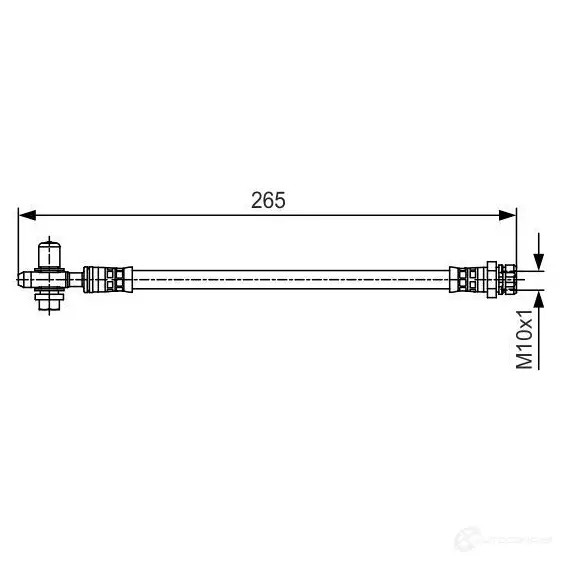 Тормозной шланг BOSCH T2KVR 354615 BH1 405 1987481519