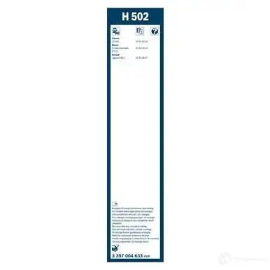Щетка стеклоочистителя BOSCH 3397004633 360447 H 502 NGL3G31