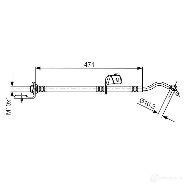 Тормозной шланг BOSCH BH1 599 354808 1987481715 LO8UJ8B