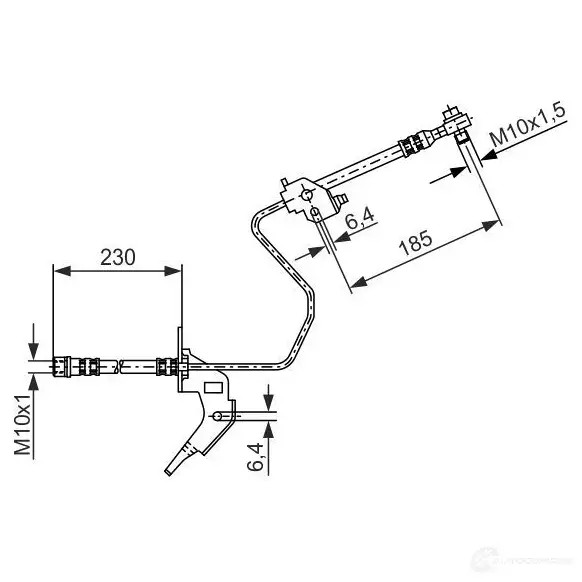 Тормозной шланг BOSCH 352740 1987476199 S13N4E8 B H801
