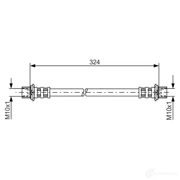 Тормозной шланг BOSCH 354142 BH90 8 H2031 1987481016
