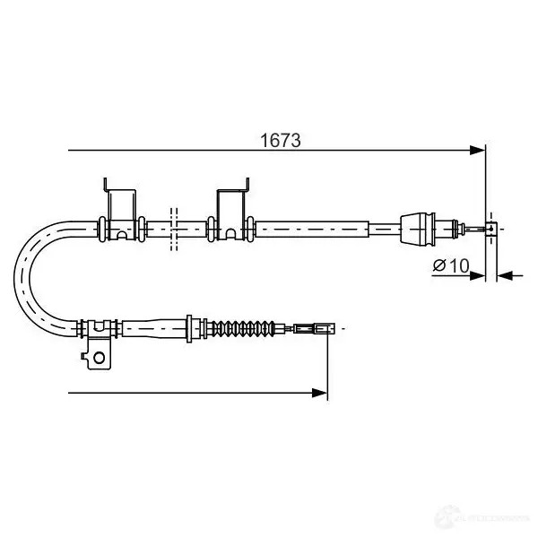 Трос ручника, стояночного тормоза BOSCH BC 1245 355411 35SDIB 1987482361
