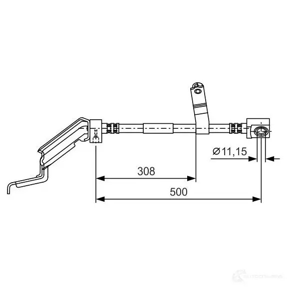 Тормозной шланг BOSCH CQJ21 353198 BH51 0 1987476866