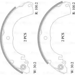 Тормозные колодки, комплект Bosch 1193487692 ACBS1 862 b1862 0 986 AB1 549