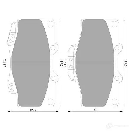 Тормозные колодки, комплект BOSCH BP2321 0986ab2321 7 549-D436 1193488551