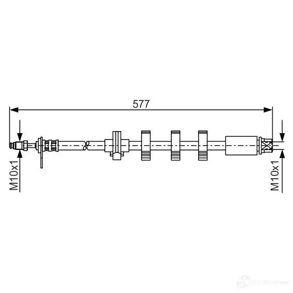 Тормозной шланг BOSCH BH48 1 1987476809 X18OVQI 353168