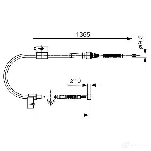Трос ручника, стояночного тормоза BOSCH BC 942 1987482048 355118 ED4U9Z