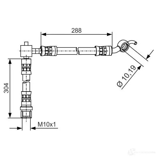 Тормозной шланг BOSCH BH 1372 1GWY3 354582 1987481486