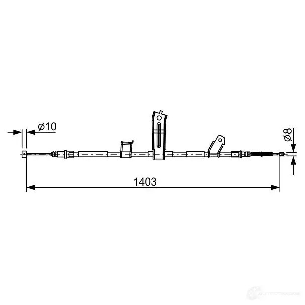 Трос ручника, стояночного тормоза BOSCH 1987482522 GF91T 355532 BC2 522