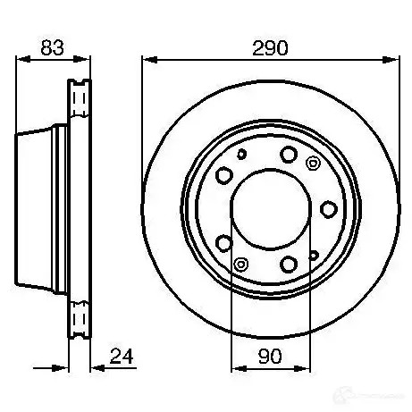Тормозной диск BOSCH 0986478310 B0UK1I 338846 B D253