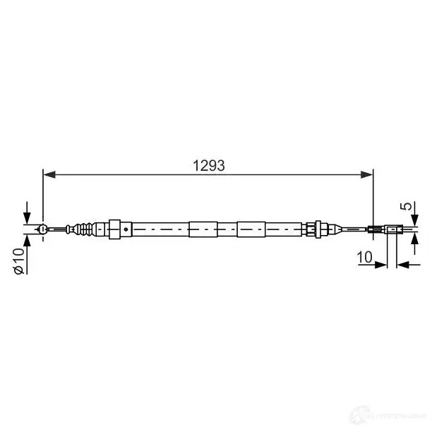 Трос ручника, стояночного тормоза BOSCH BC 492 2920MF2 353747 1987477630