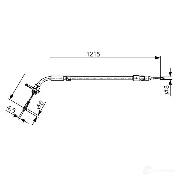 Трос ручника, стояночного тормоза BOSCH URBPMQ 353461 BC 839 1987477225