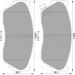 Тормозные колодки, дисковые, комплект Bosch B P2457 0 986 AB2 457 ZSB048M 1193488859