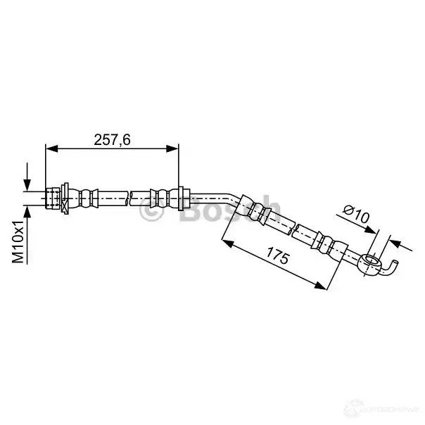 Тормозной шланг BOSCH 355025 1987481932 UKK256I BH1 816