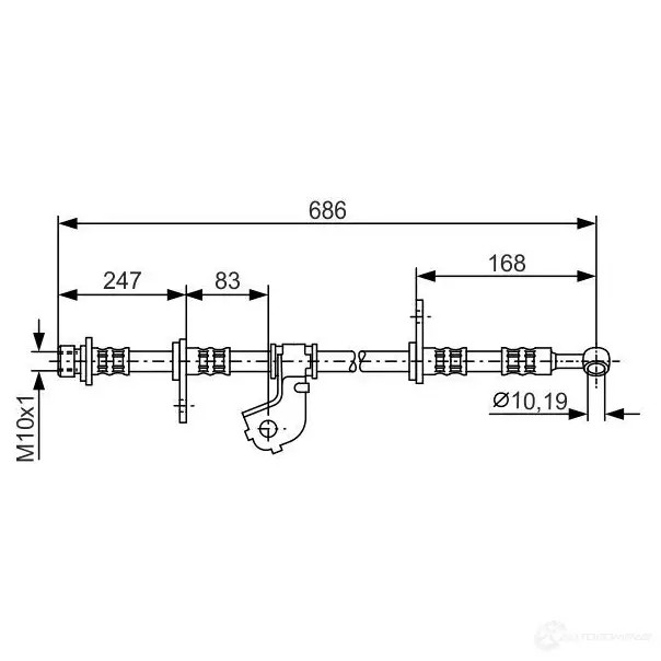 Тормозной шланг BOSCH 3K7SFF 1987476734 B H427 353121
