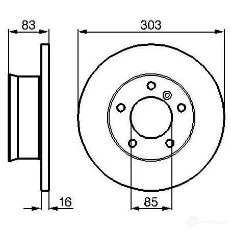 Тормозной диск BOSCH B D151 900AGUL 0986478189 338774